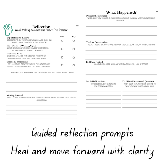 Ghosted & Growing: Dating Recovery Planner | Digital PDF | Healing Journal | Self Reflection Workbook