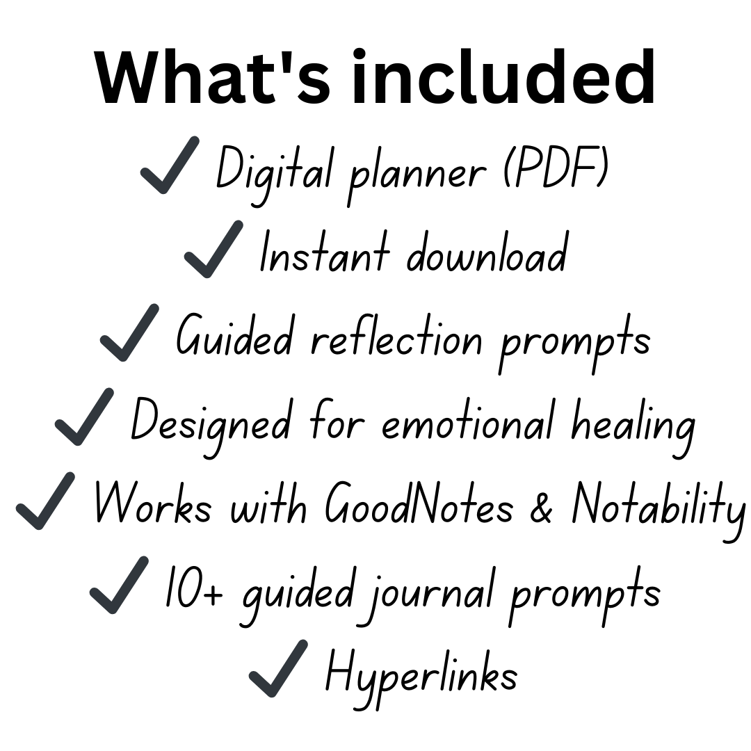 Ghosted & Growing: Dating Recovery Planner | Digital PDF | Healing Journal | Self Reflection Workbook