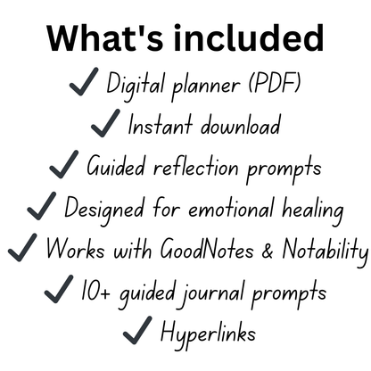 Ghosted & Growing: Dating Recovery Planner | Digital PDF | Healing Journal | Self Reflection Workbook
