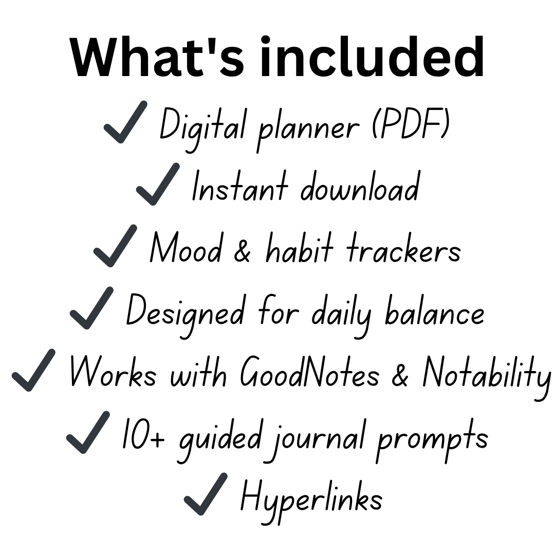 Stellar Focus Self-Care Planner | Digital PDF | Wellness Journal | Daily Reset & Reflection